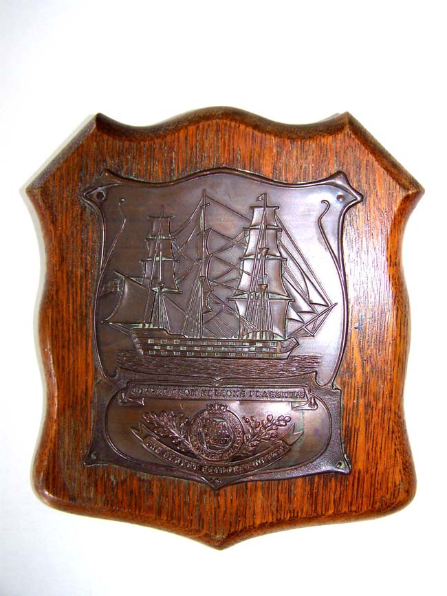 A British Sailor's Society Copper plaque made from the salvaged copper from Nelson's flagship HMS VICTORY